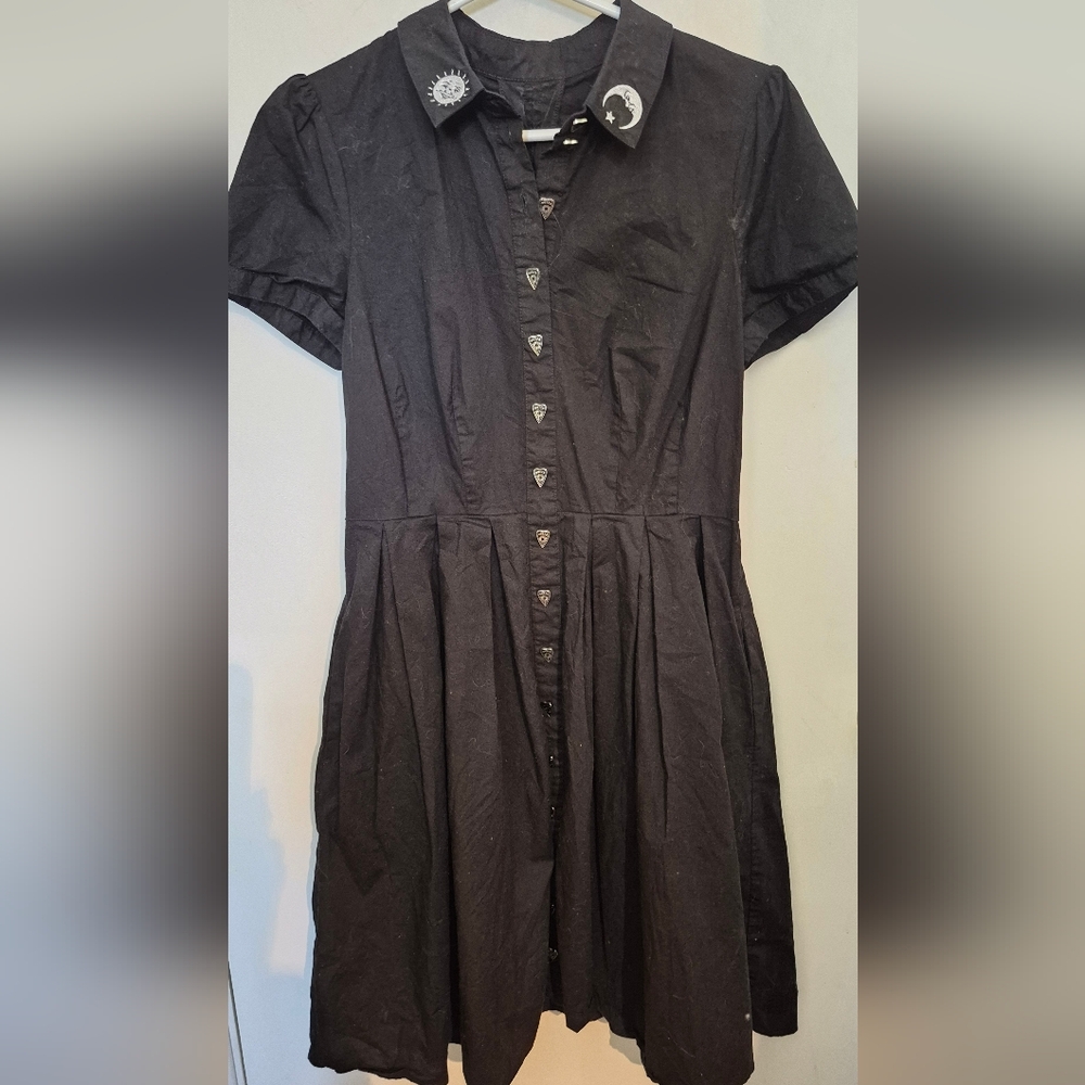 Hell Bunny Samara Black Dress SZ.M - Picture 4 of 8